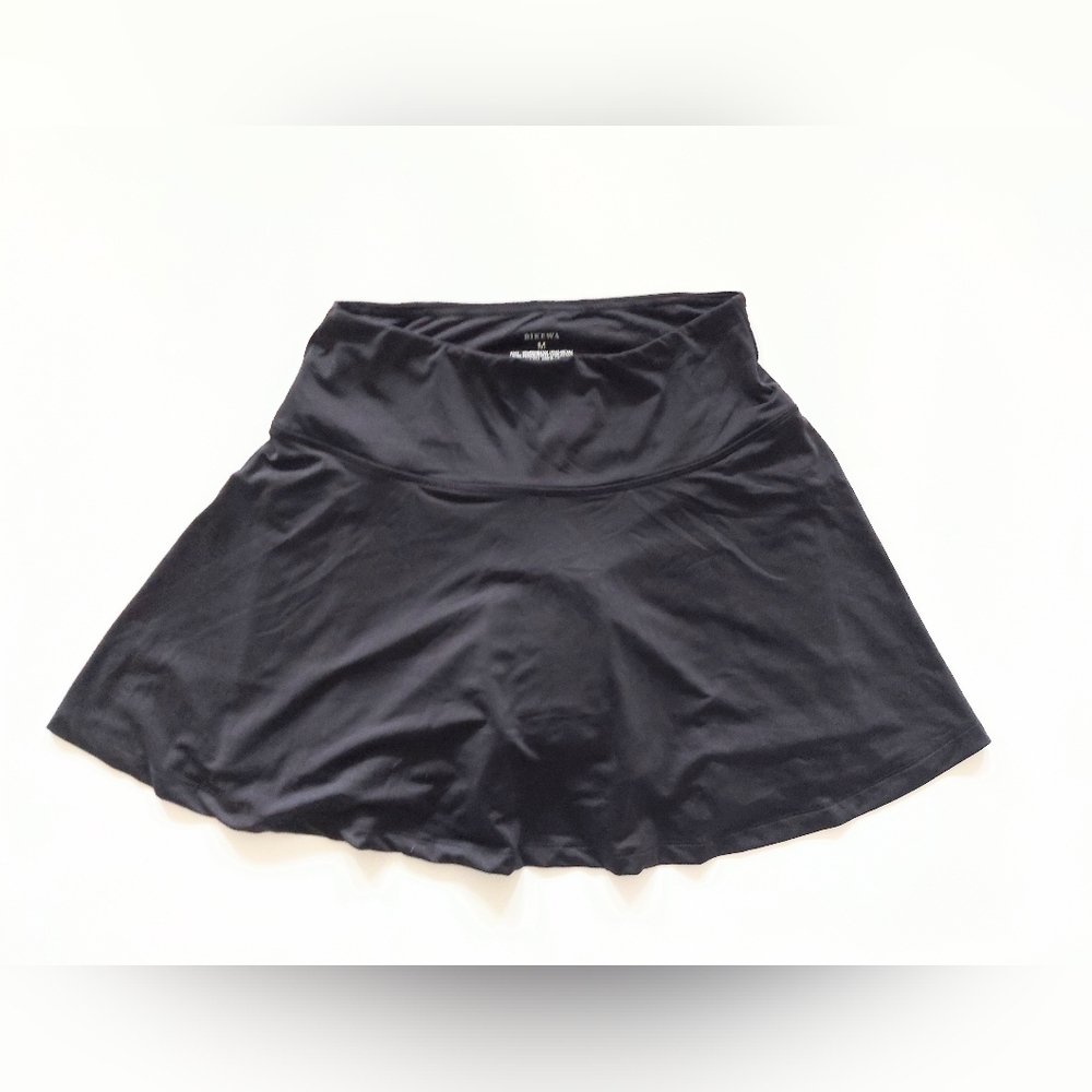 Bikewa Padded Cycling Skort Black Size Medium Zipper Pocket